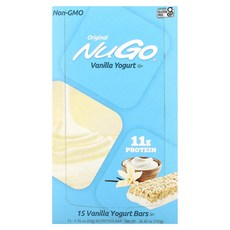 NuGo Nutrition 바 바닐라 요거트 바 15개 각 50g(1.76온스), 50g, 1