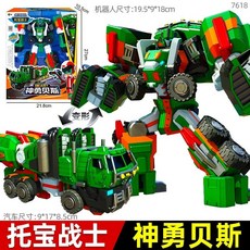 台灣熱賣 托寶戰士銀河偵探音速雷霆變形玩具汽車金剛脫保拖寶托班兄弟, 工程車【神勇貝斯】, 1個