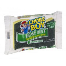 Chore Boy 헤비 듀티 투-사이디드 스크러버 스폰지, 1개입, 1개