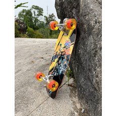 27寸專業陸沖板 S6彈簧支架 七層楓木板面 耐磨PU輪, 如圖所示, 1個