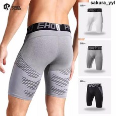 運動高彈褲 鯊魚褲男跑步緊身褲短褲田徑運動健身內褲籃球打底褲馬拉松壓縮褲