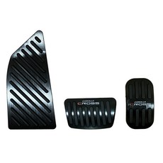 Corolla Cross CC GR 碳纖維紋理防滑煞車油門踏板套裝, 油門煞車踏板 黑鈦 1組3件【CC標】