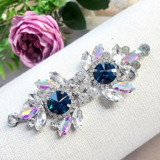 보석모티브 N-035, 백금도금, 인디콜라이트, 1개