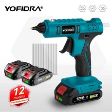 무선 전동 글루건 100W 고온 핫멜트 DIY 공예 수리 18V 마끼다 배터리 호환, 배터리 미포함 600W, 1개