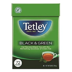 Tetley 블랙 & 그린 티백 72개입 (포장은 다를 수 있음), 144g