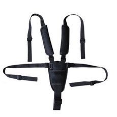 五點式餐椅安全帶 嬰兒推車安全帶 寶寶餐椅固定帶 可調節安全帶, A款安全帶+肩套護襠