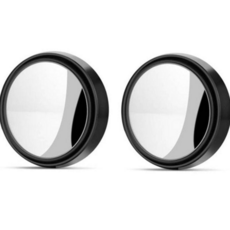 자동차 보조 미러 광각 안전 사이드 차량 보조 미러 후방 사각지대 360도 부착식 회전, 사이드보조미러2P, 블랙