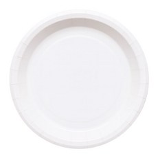 파티팡 화이트 일회용 종이접시 23cm [파티용 디저트 플레이트], 1개, 100개입