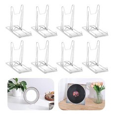 HOMEBOBO 30팩 아크릴 책 디스플레이 스탠드 - 만화책 CD DVD 접시 잡지 엽서 삽화 수집품 및 홈 오피스 장식용 조절 가능한 투명 이젤 홀더 디스플레이