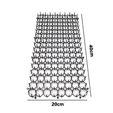 1개 고양이 울타리 매트 개 정원 고양이 방지 야외 용품 울타리 방지 매트 플라스틱 벽 스파이크 동물 퇴치, [02] 40x20cm