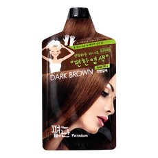 펴난염색 샴푸하듯 하나로 프리미엄 편한염색약, 1개, 진한갈색