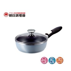 朝日調理器 可拆式全能平底不沾鍋 22cm 鑽石藍 少油 高蓄熱, 1個