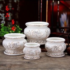 【開發票/統編】陶瓷室內小綫燒香爐 白瓷浮鵰蓮花香爐 佛具用品淨香爐 線香爐神明爐 室內供奉燒香爐插香爐供佛具用品, 白色浮雕,8寸, 1個