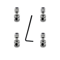 URIMPAVIDO 4PCS 3mm RC 보트 푸시로드 커넥터 어댑터 스테인리스 스틸 칼라 - 선박 DIY 모델 장난감 부품 (3mm)
