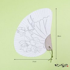나비부채 大|민화도안부채|연화도1|고급한지부채|하나필방, 단일수량