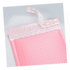 에어캡비닐 포장봉투 분홍 색상 뽁뽁이포장지, 1개