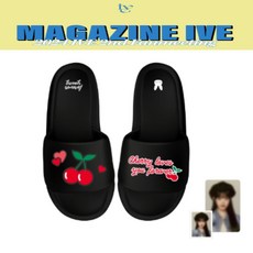 2024 IVE 2nd Fanmeeting MAGAZINE IVE - 슬리퍼 L SIZE(장원영/JANGWONYOUNG), 검은색, . 검은색, .
