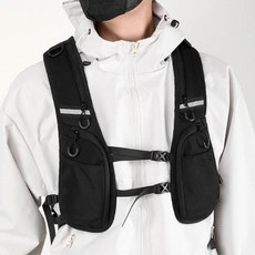 스포츠 러닝 주머니 조끼 양포켓 블랙 1p 마라톤 등산 망사러닝조끼 마라톤경량조끼 러닝조끼