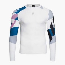 스파이더 남성 프로웹 컴프레션 암 패턴 롱슬리브 SPHPCNCL201MWHT QEK798 GFL300