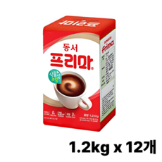 동서식품 프리마 자판기용 업소용 프림, 1.2kg, 12개입, 1박스