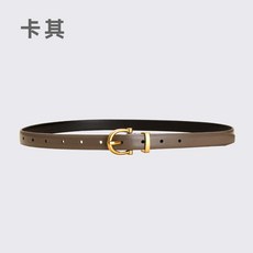 復古細皮帶 焦糖色牛皮腰帶 韓國風格