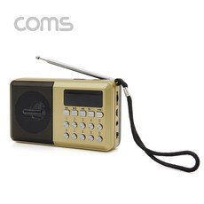 컴스 휴대용 라디오 스피커, YX976, 골드