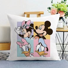 디즈니 캐릭터 사각 쿠션 미키 미니 침실 거실 차량 인테리어 소품, 1개, 미키 11