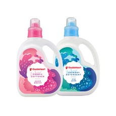 더블하트 세제(용기)1.2L+유연제(용기)1.2L, 1개, 1.2L