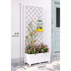 가벽 식물걸이 울타리 식물파티션 칸막이 화분 가림막, 1개, 업글 시멘트회색 80x40x195
