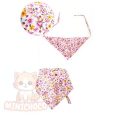 미니초코 강아지스카프 퍼피하우스 삼각스카프 핑크