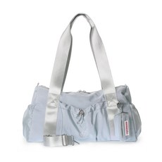 MASMARULEZ [파우치세트] glossy shoulder duffel bag_Mist blue, 선택안함