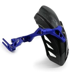 臺灣出貨 守護者後擋泥闆通用適用小牛雅迪小猴子m3m5電摩改裝擋水泥瓦後盾, 四代擋泥板通用【水轉印】藍色, 1個