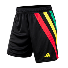 아디다스 남성용 다크블랙 트리컬러 사선 포인트 축구유니폼 반바지 쇼츠