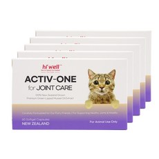 뉴질랜드 하이웰 펫 액티브 원 포 조인트케어 애묘 초록홍합, 4개, 뼈/관절강화, 60정