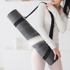 이노이 요가매트 스트랩 휴대용 요가매트 끈 캐리어 가방, 1개, 차콜 블랙