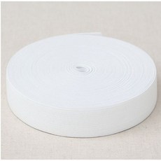 베이직 탄력 고무줄 25mm x 810cm, WHITE, 3개