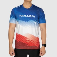【A-MYZONE】Team Taiwan男款 NudeOn台灣印象專業馬拉松跑衣 (中華隊應援訓練運動短袖上衣 / 抗菌排汗涼感 / 台灣製)