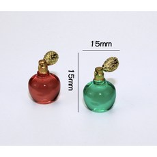 隨草憶境 迷你仿真香水瓶模型 娃娃屋袖珍微縮場景擺飾, 1個, 單入（綠款）