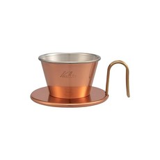 칼리타 Kalita 열전도율이 높음 구리제 커피 드리퍼 웨이브 시리즈 연공수제 12인용 WDC155 일제 드립 기구 #04105 1용 2인용 한 잔용 2잔용 세련된 캠핑 아웃도어, 1개