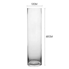 대형 유리꽃병 플라워데코 대나무꽃병 인테리어 긴꽃전용, 스트레이트튜브12높이60cm[투명색상]일류제품
