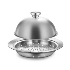 SMABAT 스텐 돔 스티머 세트 304 돔스티머 찜기 만능 채반 돔뚜껑 + 찜기세트 20CM/25CM, 1개, 20cm