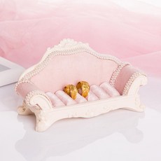 반지 쥬얼리 진열대 디스플레이 거치대 선반 정리함 소파모양, 1개, 인디핑크 카우치 다다미