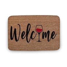 Allijune 와인 도어매트 40.6x61cm(16x24인치) 레드 야외 러그 현관 매트 와인 애호가 장식, Allijune 와인 도어매트, 40.6x61cm(16