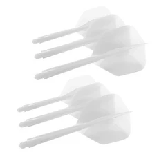 6/3Pcs 2BA 나사 소프트 다트 Anti-fall 투명 테일 내구성 통합 및 비행 플라스틱 액세서리, 13 White 6PCS