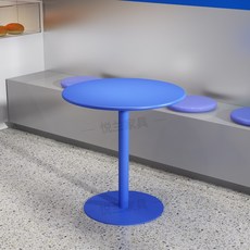 사이드 원형테이블 카페 협탁 커피 탁자 매장 인테리어, 클라인 블루, 60x60x56cm, 3박스, 1개입