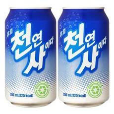 국내백화점 일화 어린이음료 천연사이다 350ml x 48캔 (24캔x2박스) 사이다 천연사이다캔 캔 대용량 단체 학교간식 오가닉 간식, 48개