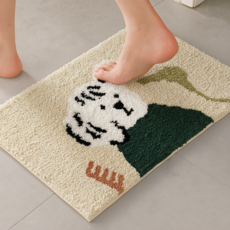 라온디 보들보들 초흡수 논슬립 발매트, 베이지