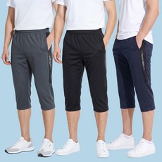 [이지바이] (1+1+1) 총 세장!! 남성 7부 밴딩 반바지_대박난 쿨 하프 팬츠