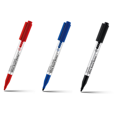 모나미 시그마플로 생잉크 보드마카 F 222 가는닙 흑 적 청 1개 12개입, 흑색