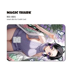 귀멸의칼날 애니메이션악마 슬레이어 3M 무광택 PVC 스티커 필름 스킨 커버 직불 신용 카드, Large Chip, b